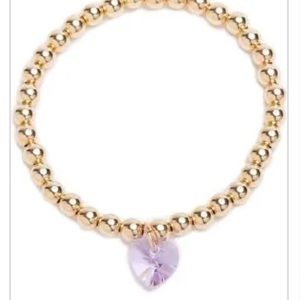 loveshackfancy x alexa leigh crystal heart bracelet